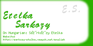 etelka sarkozy business card
